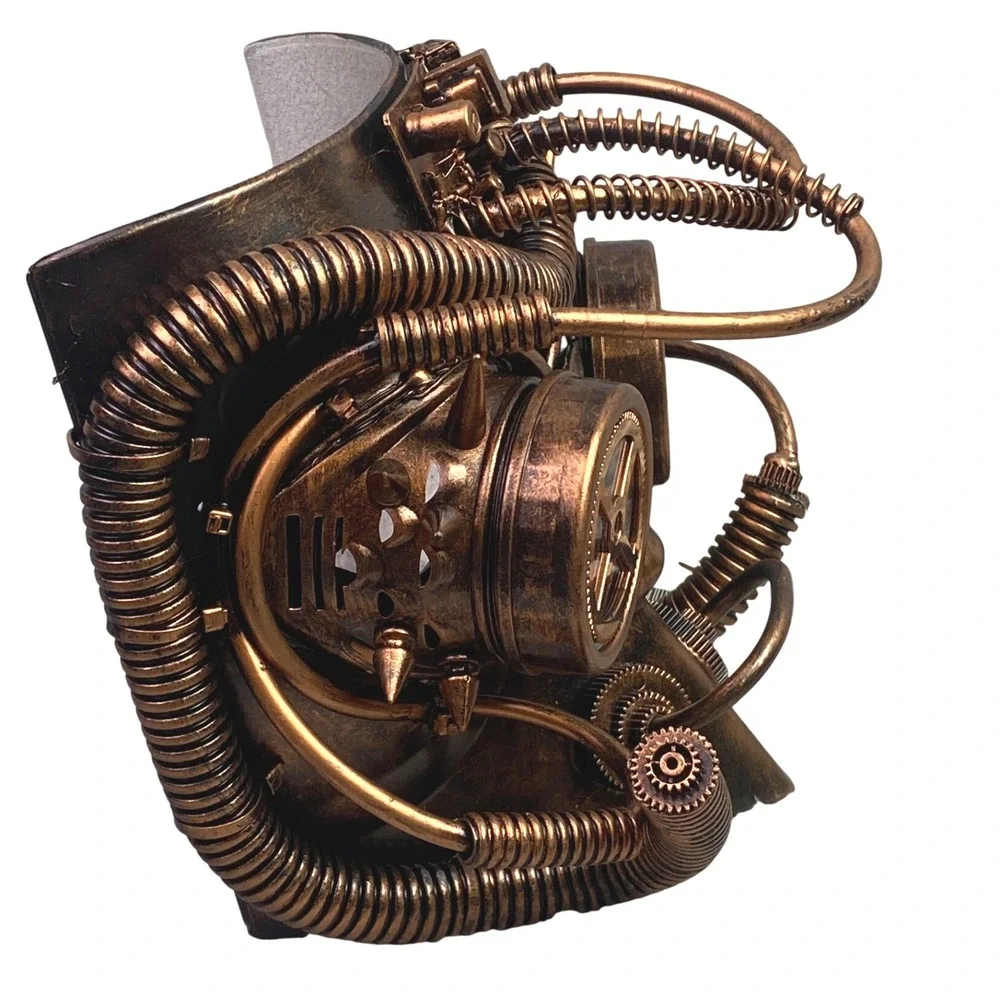 Steampunk Mask‎ Cosplay Prop Halloween Masquerade Costume Tubes Gears Festival